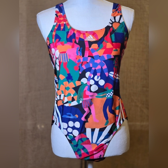 adidas Other - Farm Rio Adidas One Piece Tank Swimsuit Size 18